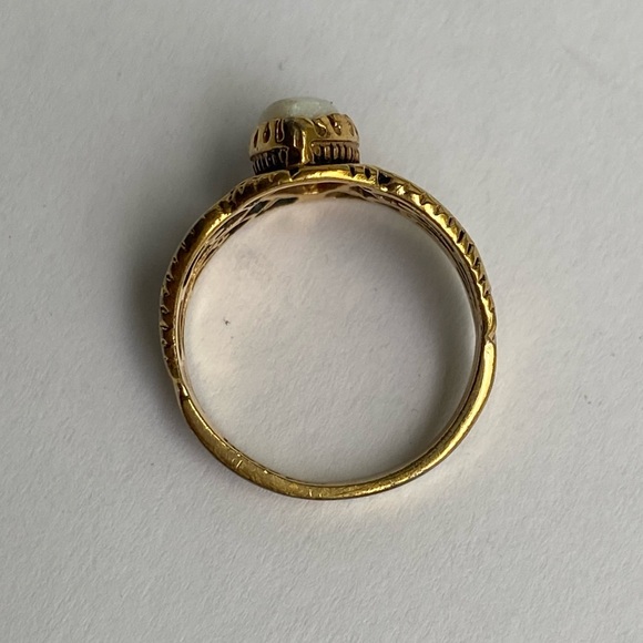 Vintage Genuine Opal and 14KT Gold GE ESPO Ring - Picture 14 of 16